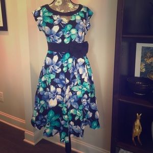 Lindy Bop moonlight orchids Kelly swing dress